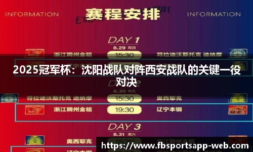 2025冠军杯：沈阳战队对阵西安战队的关键一役对决